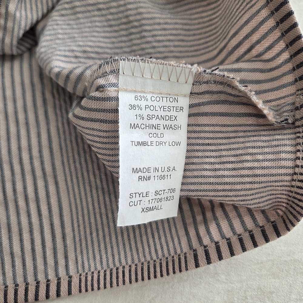 Self Contrast Striped Button-Up Vest Size XS USA Made - Picture 6 of 7